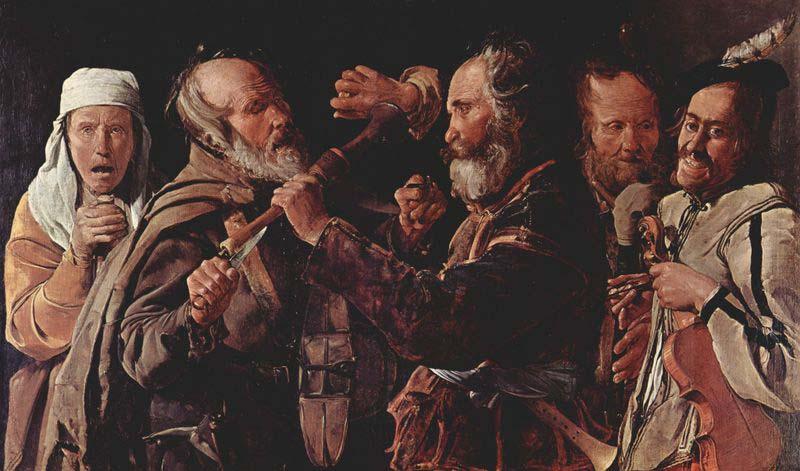 Georges de La Tour Brawl, Getty Museum oil painting picture
